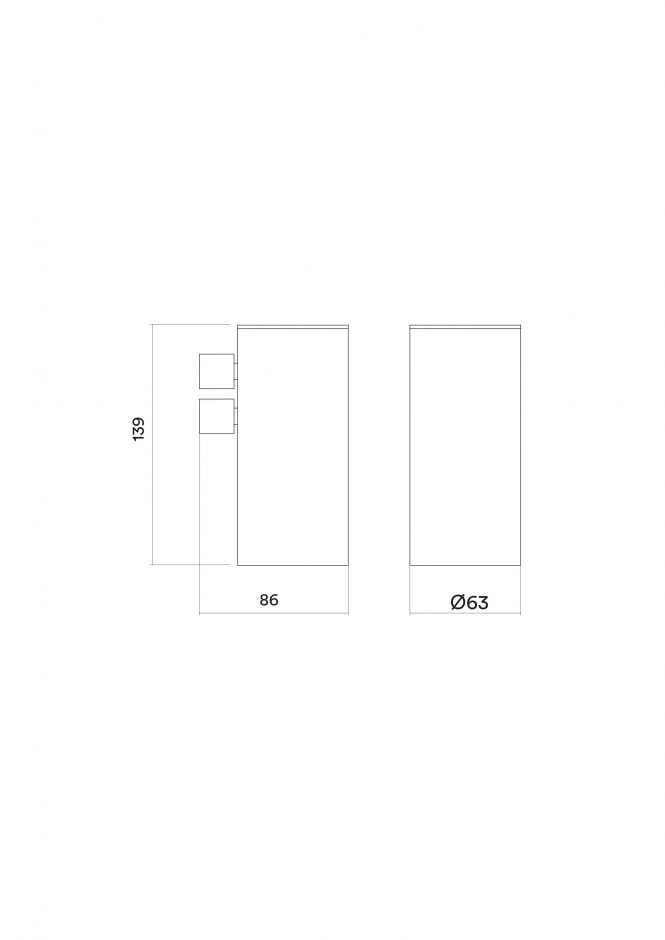 Стакан со съемным контейнером Quadro design Accessories QA302 подвесной ФОТО