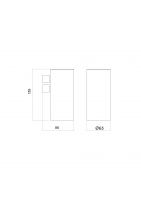 Стакан со съемным контейнером Quadro design Accessories QA302 подвесной схема 5 Стакан со съемным контейнером Quadro design Accessories QA302 подвесной схема 5