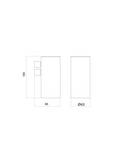 Стакан со съемным контейнером Quadro design Accessories QA302 подвесной схема 5 Стакан со съемным контейнером Quadro design Accessories QA302 подвесной схема 5