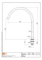 Излив встраиваемого смесителя Quadro design Complements BC402 схема 2