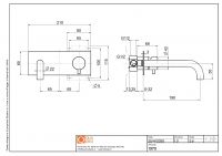 Смеситель для раковины Quadro design Source 13 13R.00 AS настенный схема 3