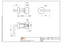 Рычаг смесителя встраиваемого в стену Quadro design Levo 14 63 AS схема 3