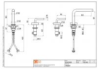 Смеситель для раковины Quadro design Levo 14 33V AS встраиваемый схема 2 Смеситель для раковины Quadro design Levo 14 33V AS встраиваемый схема 2