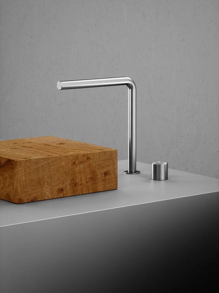 Смеситель для раковины Quadro design Stereo 16 08 AS гидропрогрессивный высокий ФОТО