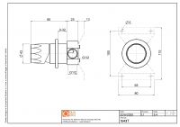 Рычаг встраиваемого в стену смесителя Quadro design HB 15 43T.00 AS схема 2 Рычаг встраиваемого в стену смесителя Quadro design HB 15 43T.00 AS схема 2