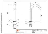 Излив Quadro design FFQT BC5615 для смесителя поворотный схема 2