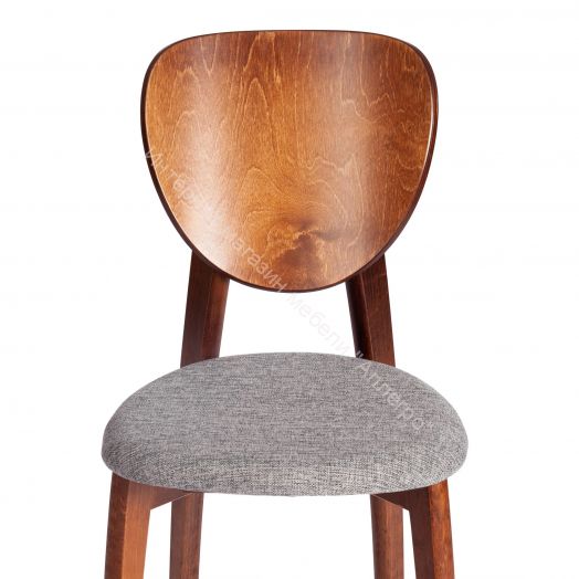 Стул DIAMANTE мягкое сидение бук, 42x42x85см, коричневый, ткань wool dimgrey, серый