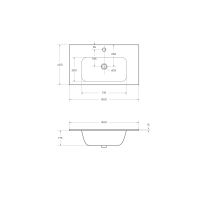 Керамическая раковина Cezares CZR-NAT, глубина 46 см схема 4