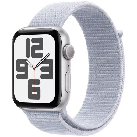 Apple Watch SE Gen2 (2024) GPS 40mm Silver Aluminium Case with Blue Cloud Sport Loop (MXEE3QI/A)