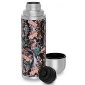 Термос АРКТИКА 700 мл (кожаная оплетка) хаки 108-700Х