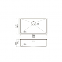 Мойка OMOIKIRI TAKI 74-U/IF IN схема 2