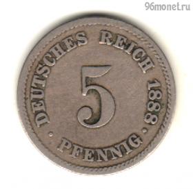 Германия 5 пфеннигов 1888 A
