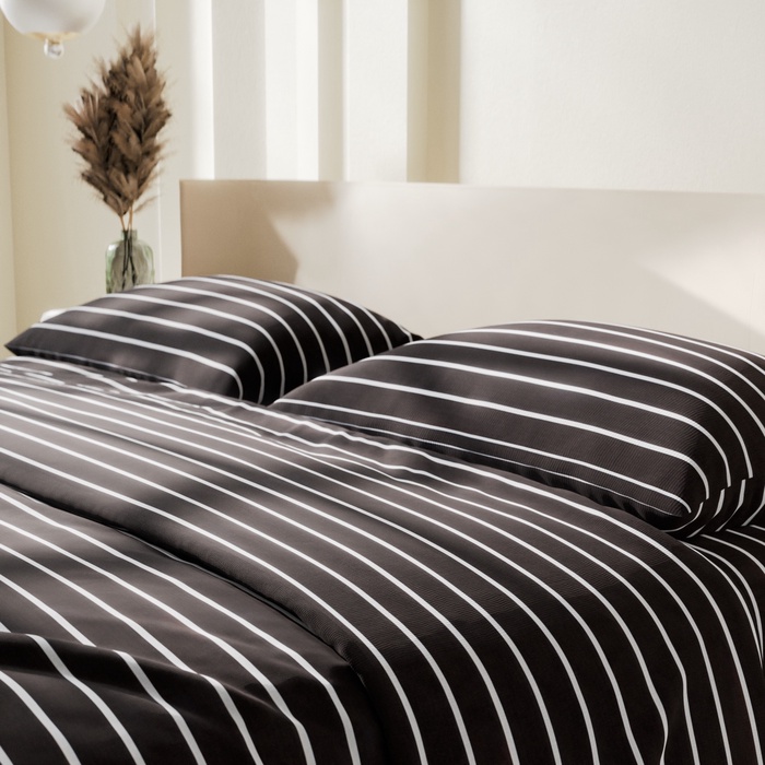 Постельное бельё Этель 2 сп Black stripes 175х215 см, 200х220 см, 70х70 см-2 шт, 100% хлопок, поплин