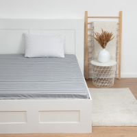 Простыня на резинке Этель 140х200х25 см "Gray stripes", 100% хлопок, поплин, 125 гр/м2