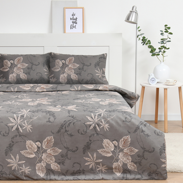 Постельное бельё 2 сп Экономь и Я Leaf fall, 173х215см, 175х214см, 50х70см-2шт, микрофибра, 60г/м2