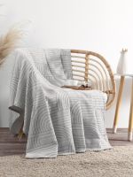 Плед «Этель» Cotton 220×240 см, серый, хлопок100%