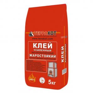 Клей "ТЕРРАКОТ" жаростойкий, усиленный  5кг.