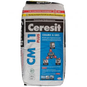 Клей "Ceresit" СМ 11  плит. д/внутр. и нар. работ на необогрев. полах, 25кг.