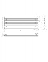 Полотенцесушитель водяной Broner MOOT H 8 380.800 30х30 горизонтальный 800 мм схема 5