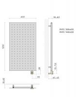Полотенцесушитель электрический Broner Pinto ALT.EL.060.150.0000.R дизайнерский 600 мм схема 3