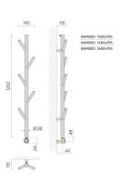 Электрический полотенцесушитель Broner Bamboo BM.EL.030.140.0000.R дизайнерский 300 мм схема 5