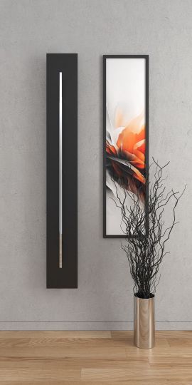 Дизайнерский полотенцесушитель Broner Vector V C.EL.1750.200 электрический 200 мм схема 2