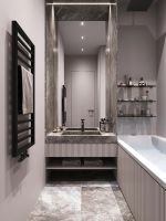 Полотенцесушитель электрический Broner Orlando ORL.EL.050.100.0000 вертикальный 500 мм схема 2