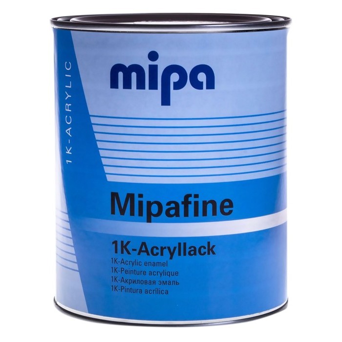 Mipa Mipafine 1K Akryllack AC Акриловая эмаль RAL 9005 чёрный матовый, объем 1л.