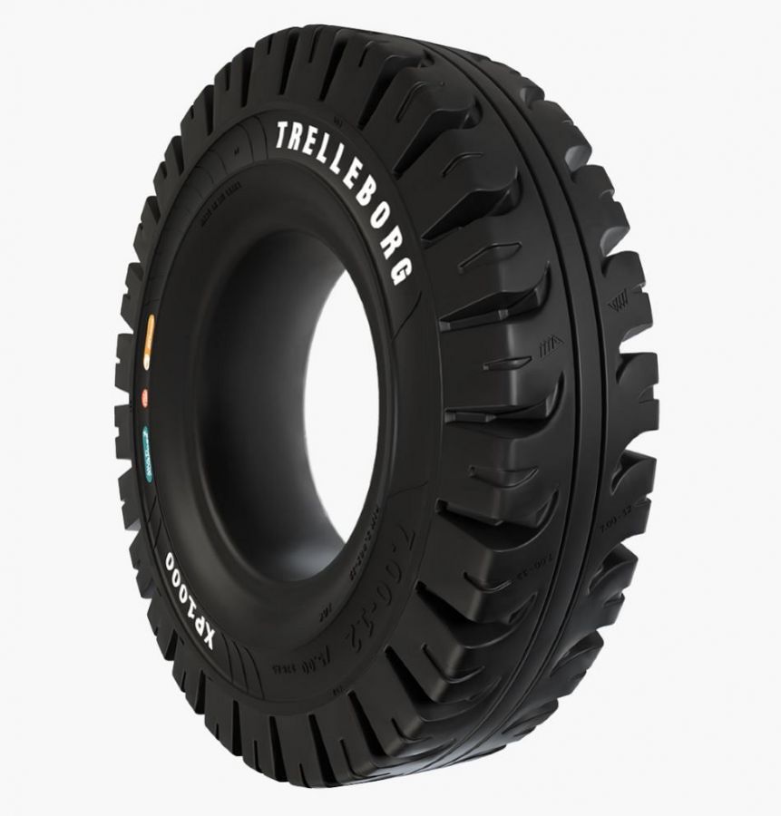 Шина цельнолитая 6.50-10 XP1000 Trelleborg (с буртом)