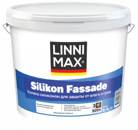 Краска Фасадная Linnimax Silikon Fassade 9.4л Усилена Силиконом / Линнимакс Силикон Фассаде