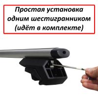 Багажник на интегрированные рейлинги Lada Vesta sw / Lada Vesta sw cross, ЕД Арго, аэродинамические дуги