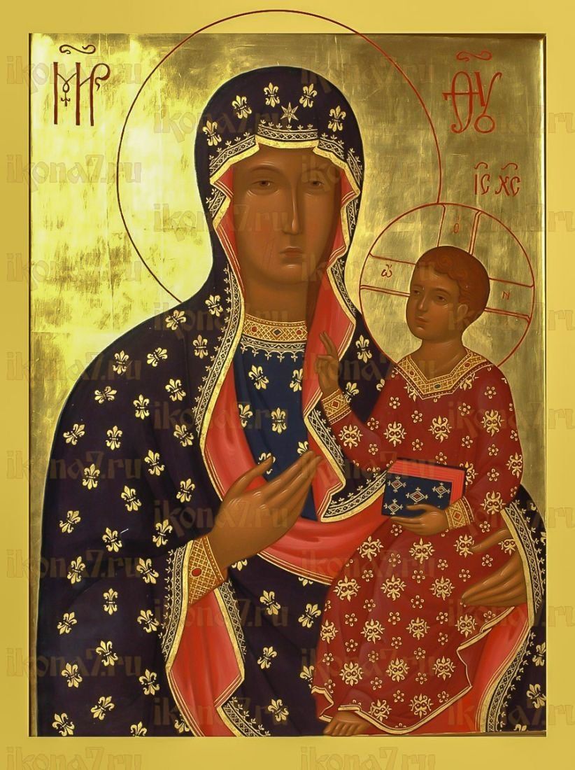 Ченстоховская икона Божией Матери (рукописная)