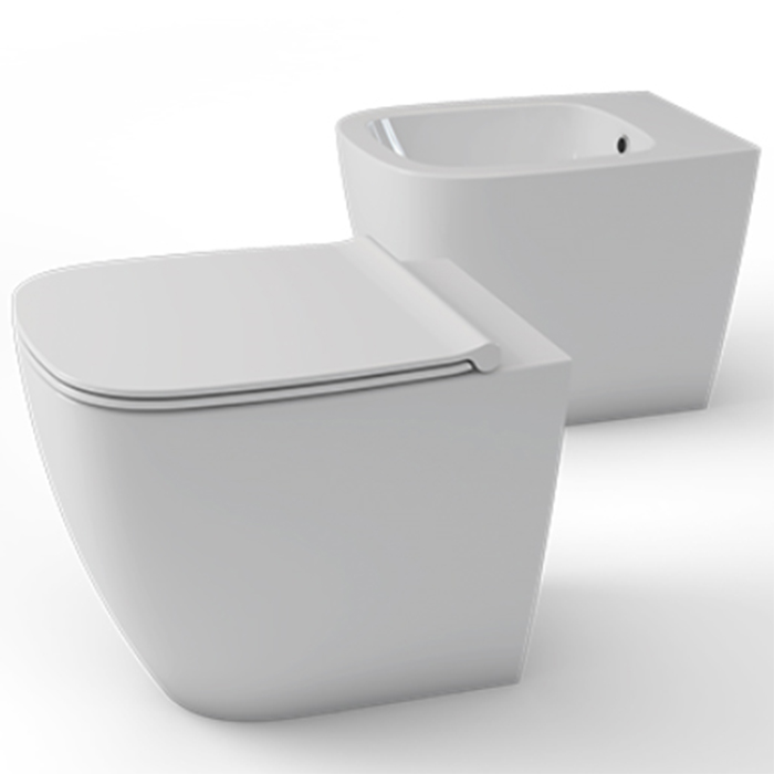 Приставной унитаз Globo Genesis GN001BI ФОТО