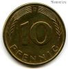 ФРГ 10 пфеннигов 1986 D