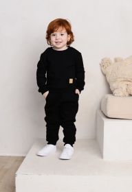 Костюм «Basic» (свитшот, брюки), чёрный