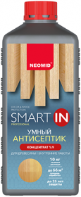 Декоративный Антисептик-Концентрат (1:9) Neomid Smart In 1л Пшеничный Эль для Древесины без Запаха / Неомид Смарт.