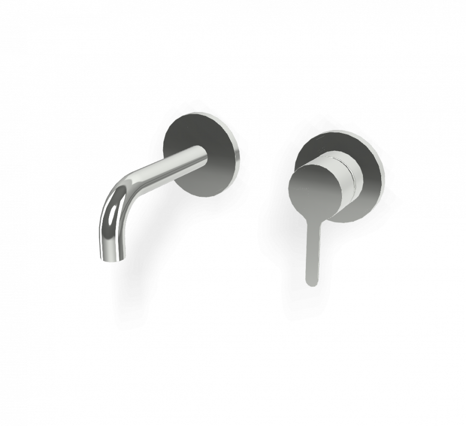 Изображение Cмеситель для раковины для настенного монтажа Fima carlo frattini Snap F3121WSX9 излив 120мм