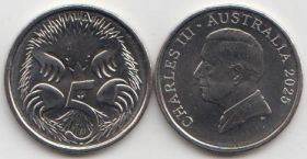Австралия 5 центов 2025 год UNC