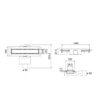 Трап душевой Plumberia Selection PS MODULAR PSM100 4x100 схема 4