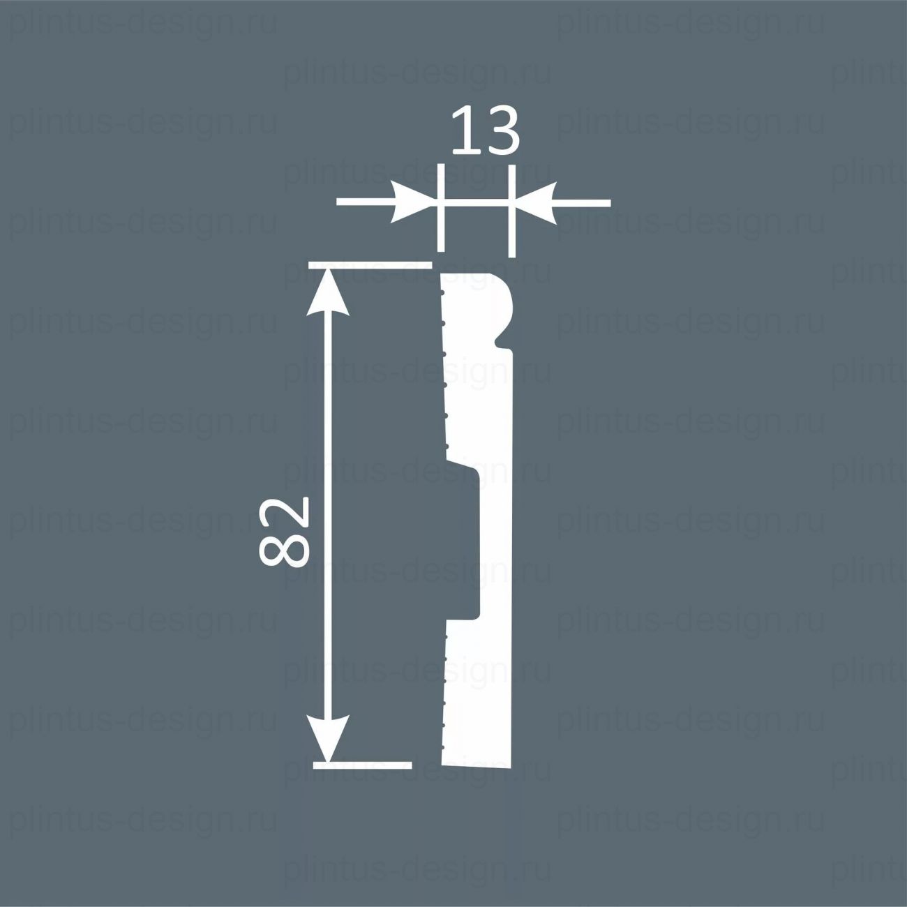 PX032 Cosca плинтус экополимер, 82х13, 2000 мм