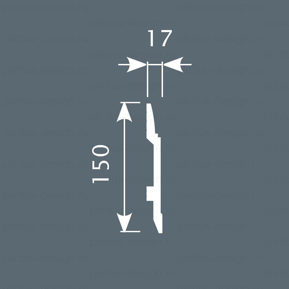 PX007 Cosca плинтус экополимер, 150х17, 2000 мм