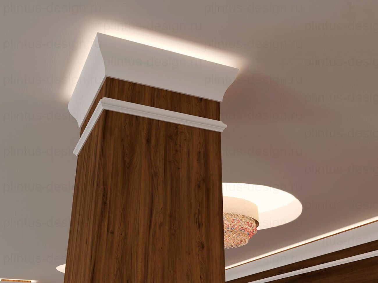 KX002 Карниз экополимер, 120х53, 2000 мм