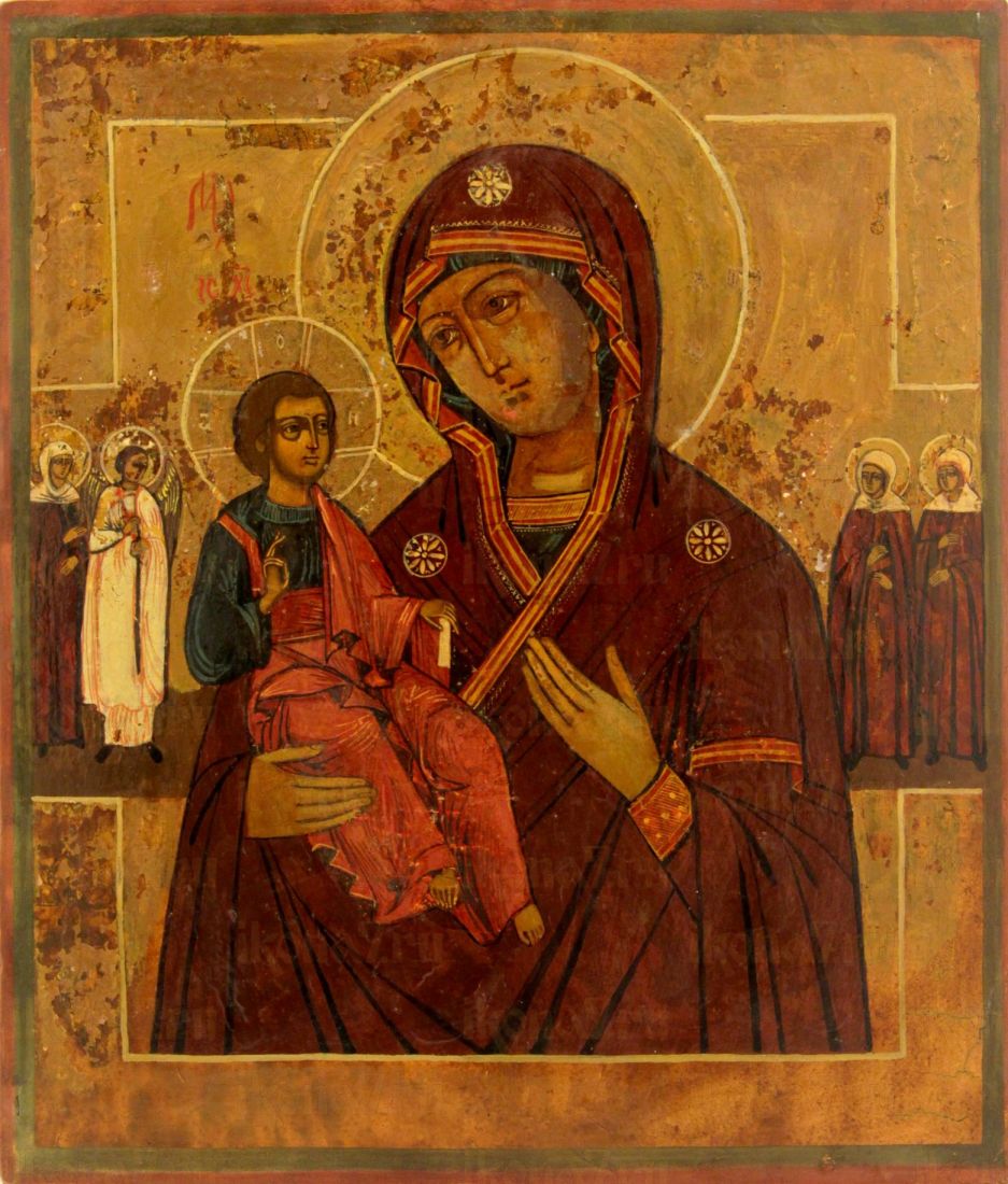 Икона Праворучица Божия Матерь (Печать на дереве)