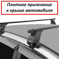 Багажник на крышу Toyota Corolla 2018-..., (E210), Lux, стальные прямоугольные дуги