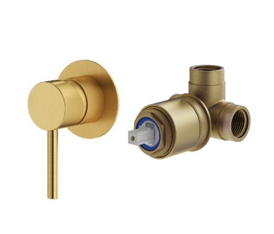 Комплект встраиваемого смесителя Plumberia Selection IXO KITXO1135 для душа 1 выход накладка d.70 мм внутренняя часть INT1135 в комплекте схема 9