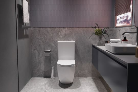 Унитаз-компакт Vincea Globo VT2-14T Tornado, белый, ультратонкое сиденье soft-close, P-trap схема 7