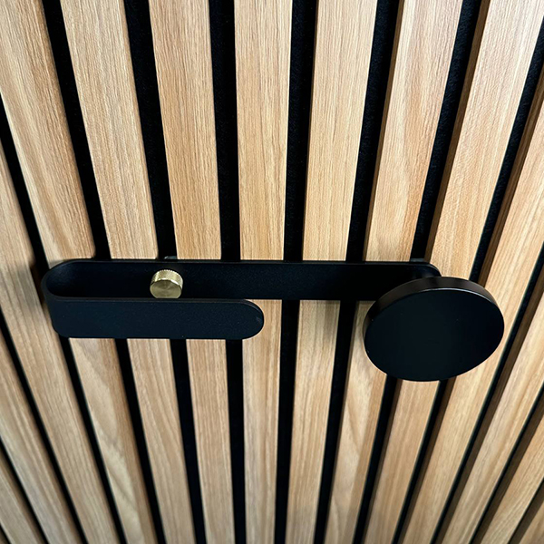 Wood App ARTDECO | Вешалка c крючком горизонтальная черная