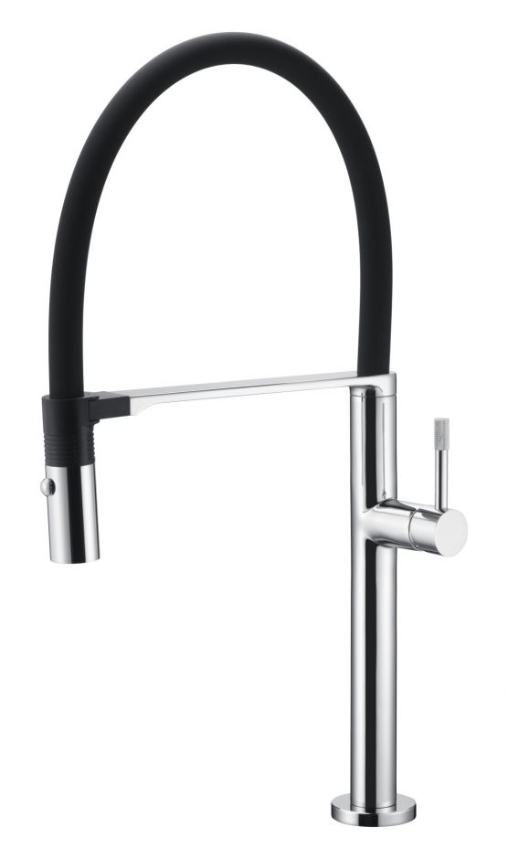 Однорычажный смеситель на горизонтальную поверхность для кухонной мойки Boheme Uno 114 ФОТО