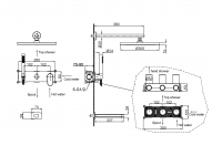 Однорычажный смеситель для душа Boheme Spectre 454, встраиваемый схема 8