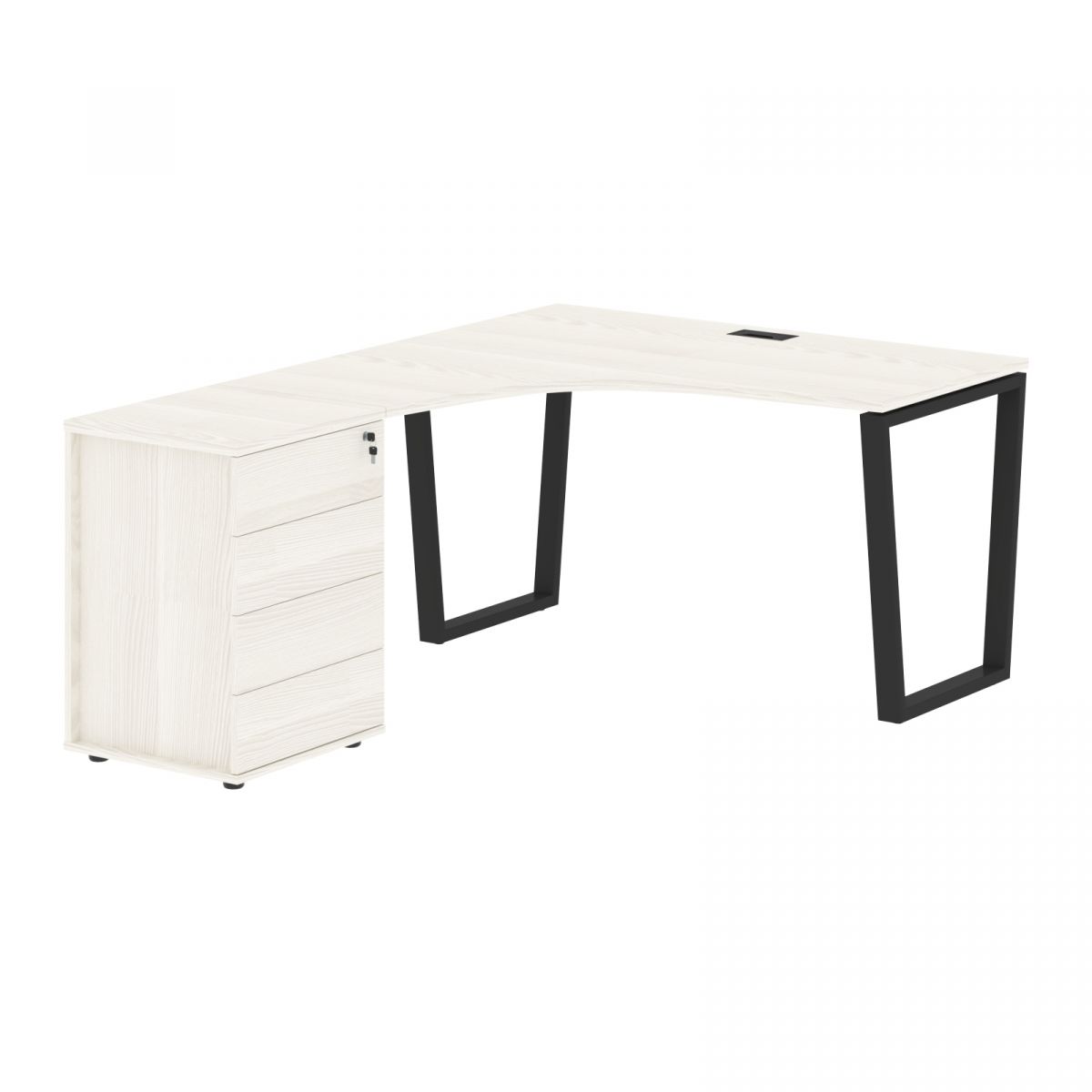 Стол эргономичный с тумбой EVCET 1318(L) 1360х1880х750